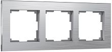Рамка универсальная Werkel Aluminium 3-м. металл алюминий картинка